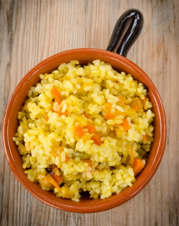 rice with vegetablesの写真素材