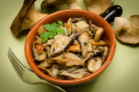 Mushroom salad, sardinian cuisineの写真素材