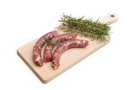 Fresh pork sausageの写真素材