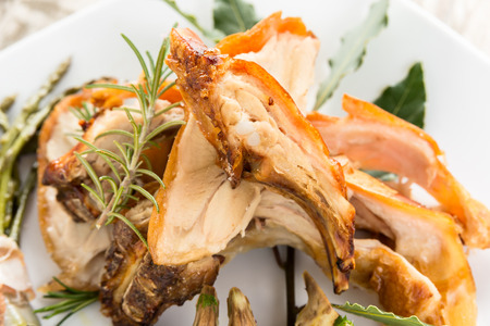 roast suckling pig, Roasted Pork, Sardinian Cuisineの写真素材