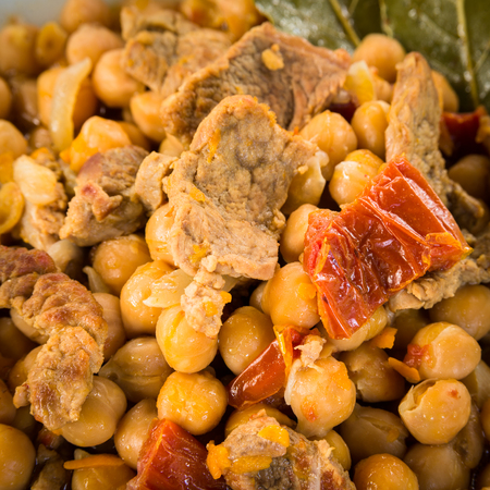 Meat and chickpea stewの写真素材