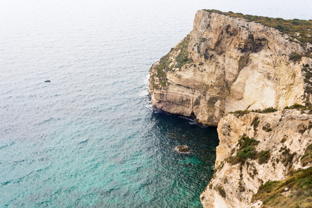 Cape Coast Sant'Elia, Cagliari, Sardinia, Italyの写真素材