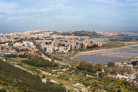 Cagliari city, Sardinia, Italyの写真素材