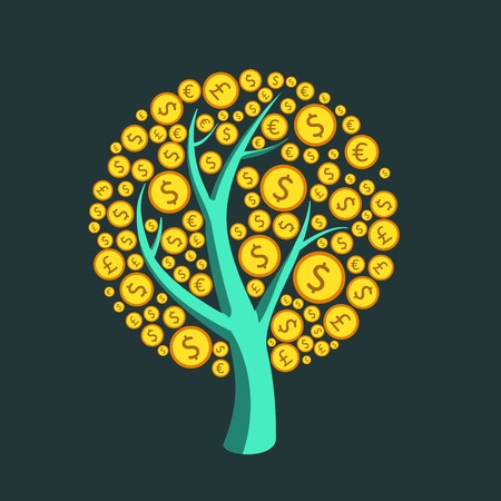 Money tree vectorのイラスト素材