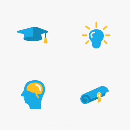 Modern colorful flat social icons set on Whiteのイラスト素材