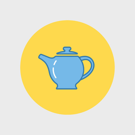 The teapot icon. Tea symbolのイラスト素材