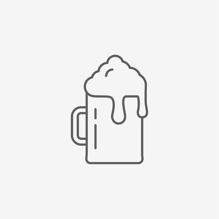 Flat beer iconのイラスト素材