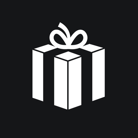 gift box icon with bow.のイラスト素材