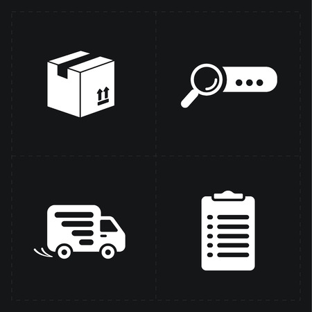 Flat contour shop icon setのイラスト素材