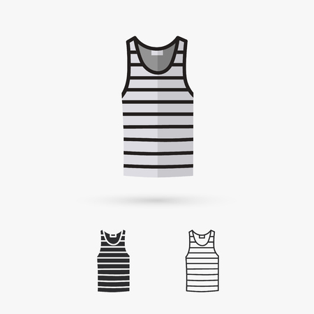 Blank singlet template - front and backのイラスト素材