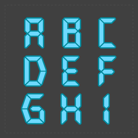 Calculator digital blue text.のイラスト素材
