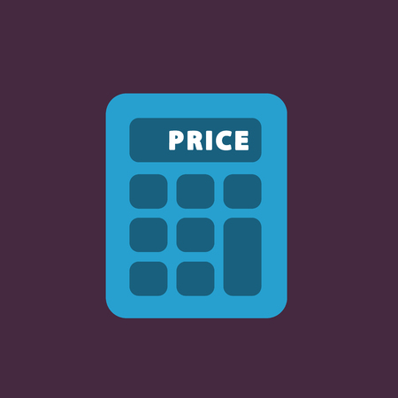 Calculator single flat icon.のイラスト素材