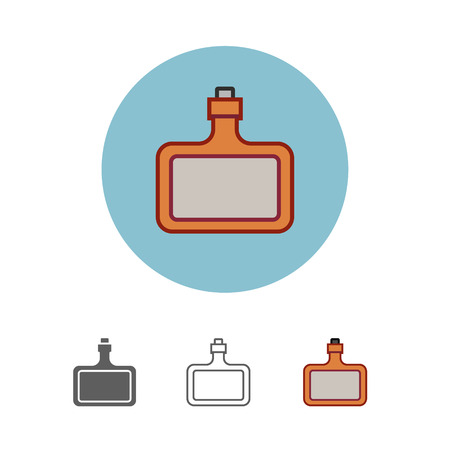 bottle of hard alcohol iconのイラスト素材