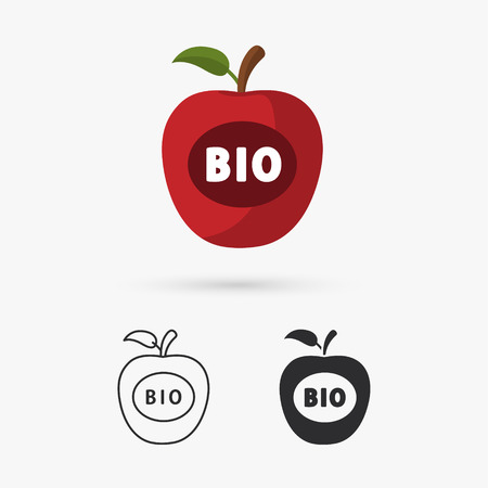 Apple BIO iconのイラスト素材