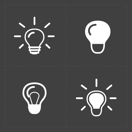 Light bulbs. Bulb icon set.のイラスト素材