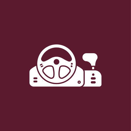 Game controller - steering wheelのイラスト素材