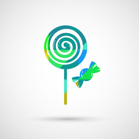 Delicious pink LollyPop and Sweet, Isolated On White Background,のイラスト素材