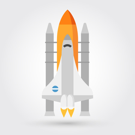 Space shuttle vector iconのイラスト素材
