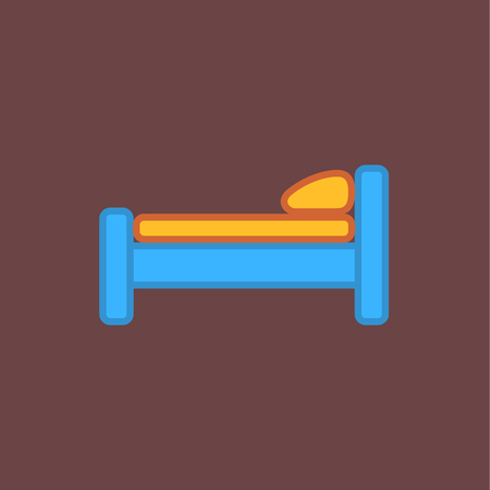 silhouette of bedのイラスト素材