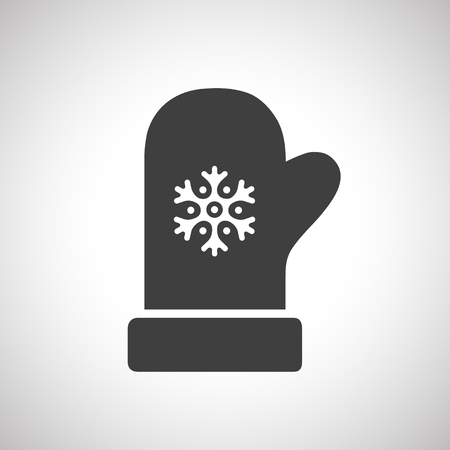 Vector Christmas icon flat with mitten of Santa Clausのイラスト素材