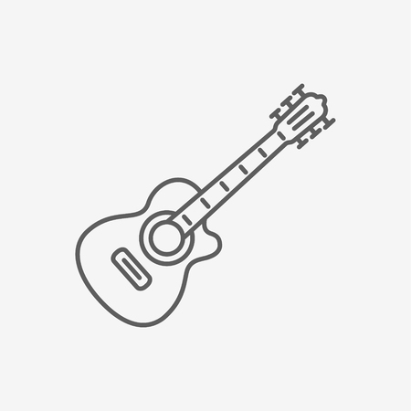acoustic guitar iconのイラスト素材