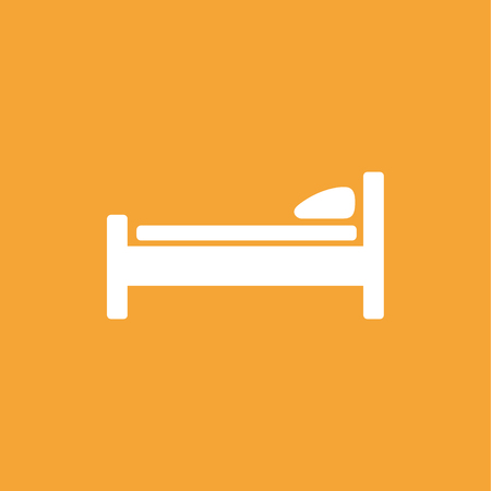 silhouette of bedのイラスト素材