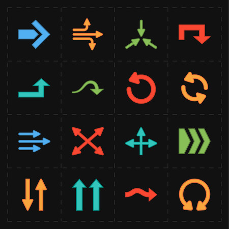 flat modern arrowsのイラスト素材