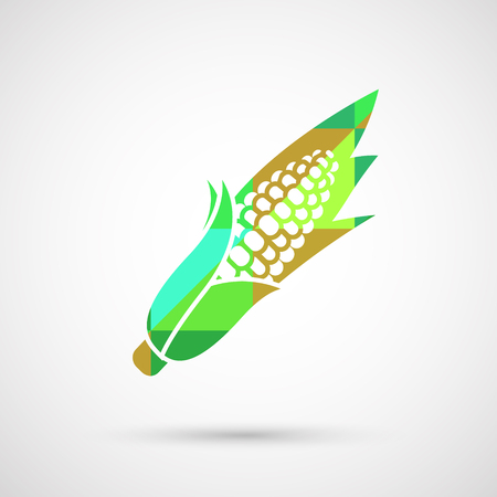 A corn vector illustration isolated on white background.のイラスト素材