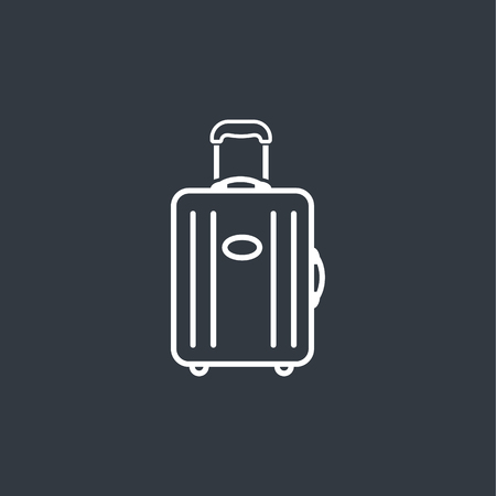 Luggage modern icon on dark background.のイラスト素材