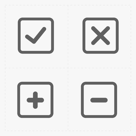 A vector of black confirm icons set.のイラスト素材