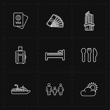 travel company iconsのイラスト素材