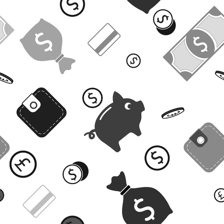 Money seamless backgroundのイラスト素材
