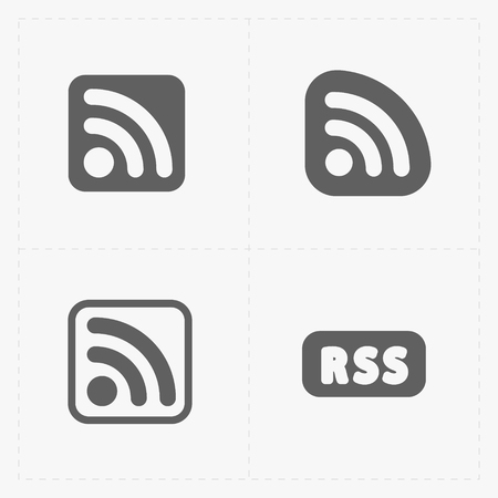 RSS feed symbols on White Background.のイラスト素材
