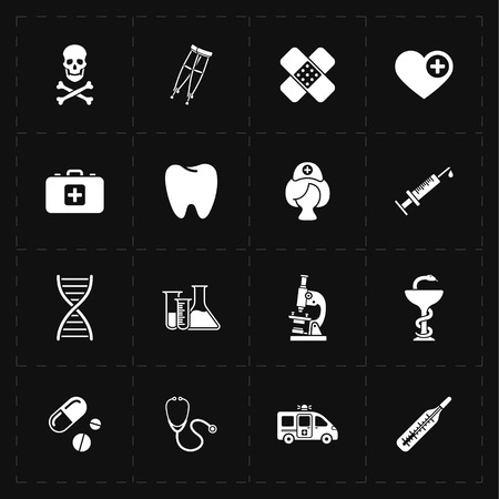 Medicine modern iconsのイラスト素材