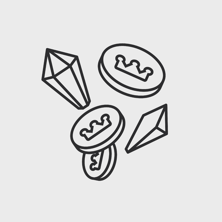 treasure elements iconのイラスト素材