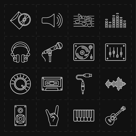 Universal music iconsのイラスト素材