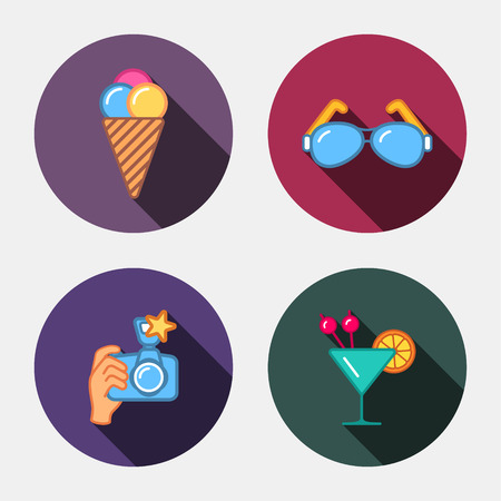 Free travel iconsのイラスト素材