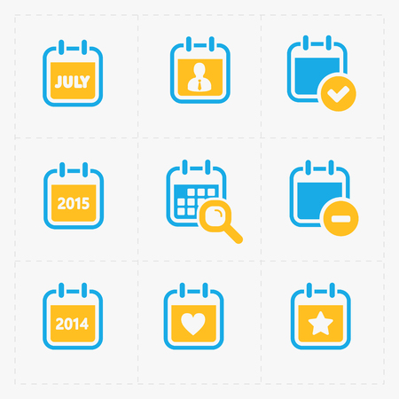 Vector Calendar Iconsのイラスト素材