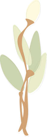 Pattern of mistletoe twigs in pastel colors for wrapping paper, background, bed linen and so on.のイラスト素材