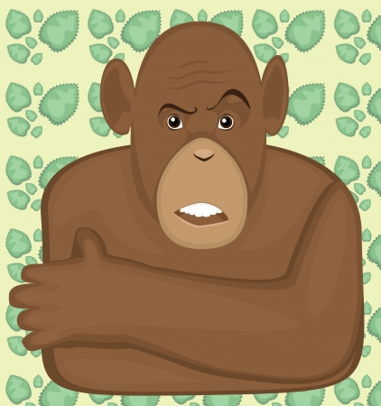 skeptical monkeyのイラスト素材