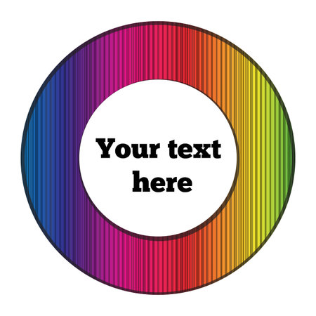 round frame for text with a spectral patternのイラスト素材