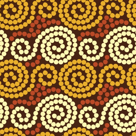 geometric seamless pattern with colored circles in the ethnic styleのイラスト素材