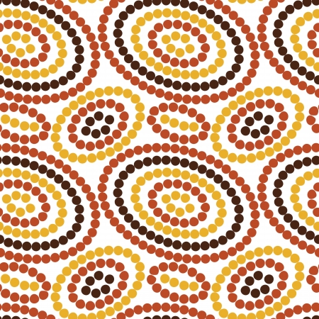 geometric seamless pattern with colored circles in the ethnic styleのイラスト素材