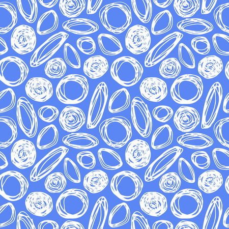 seamless pattern, abstract geometric pattern, doodle, carelessly drawn circlesのイラスト素材