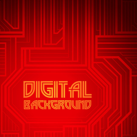 seamless pattern, red geometric pattern, abstract digital pattern with stripesのイラスト素材