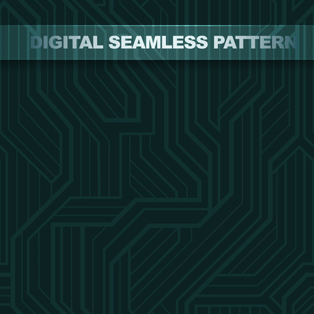 seamless pattern, black geometric pattern, abstract digital pattern with stripesのイラスト素材