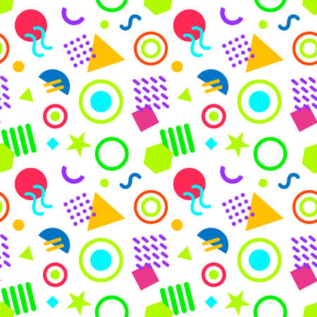 seamless pattern with vibrant color and simple shapesのイラスト素材