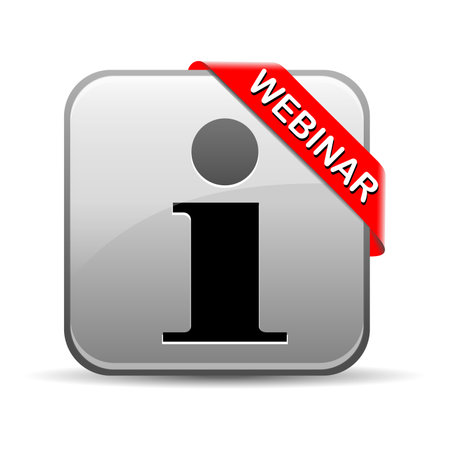 Illustration of webinar button on white background.の写真素材