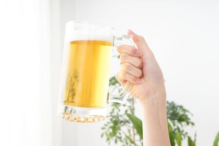 beer and toast imageの写真素材