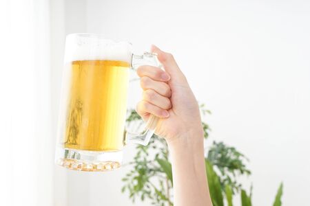 beer and toast imageの写真素材